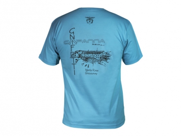 Short sleeves T-shirt man turquoise – Gnifetti Hut