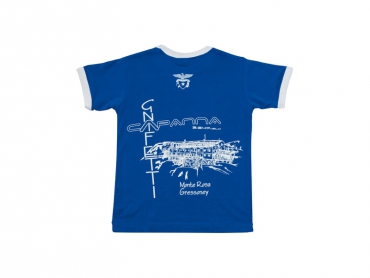 T-shirt bimbi mezza manica blu - Capanna Gnifetti