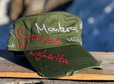 Unisex embroidered olive green cap – Margherita...