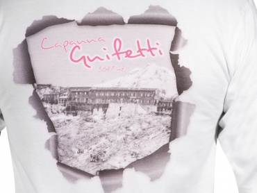 Long sleeves T-shirt man white – Gnifetti Hut
