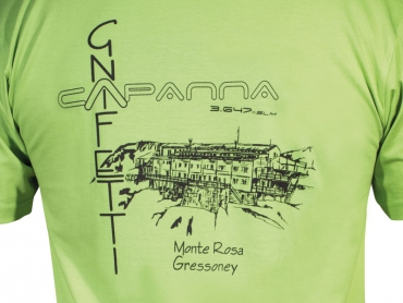 T-shirt Uomo mezza manica verde - Capanna Gnifetti